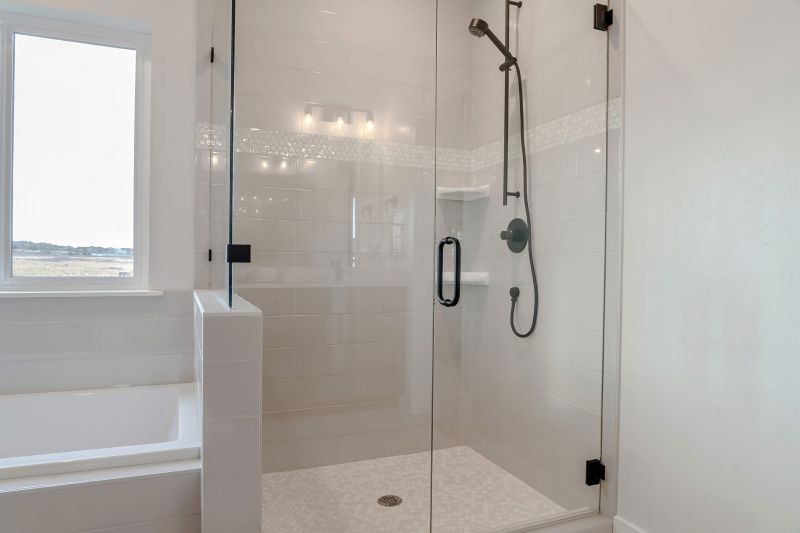 Minimalist Shower with Black Frame