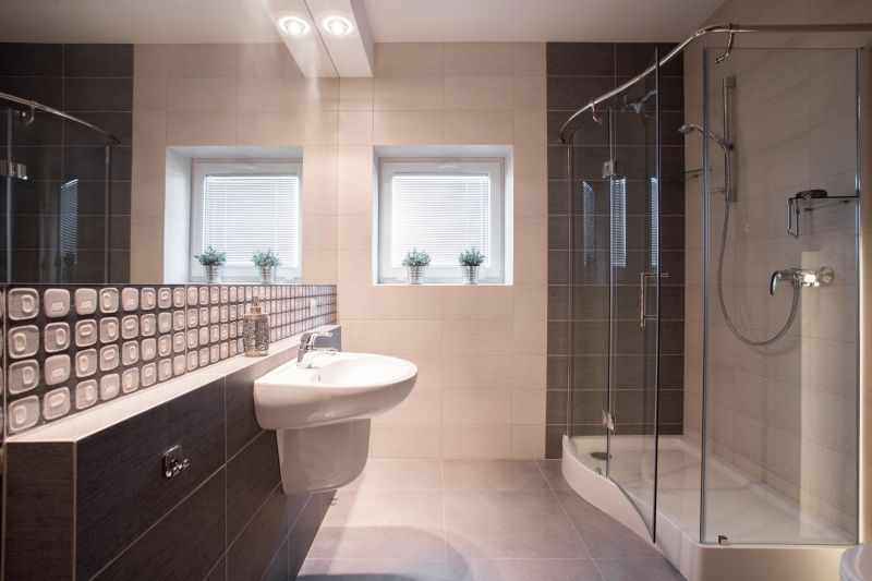 Glass Door with Frosted Accents